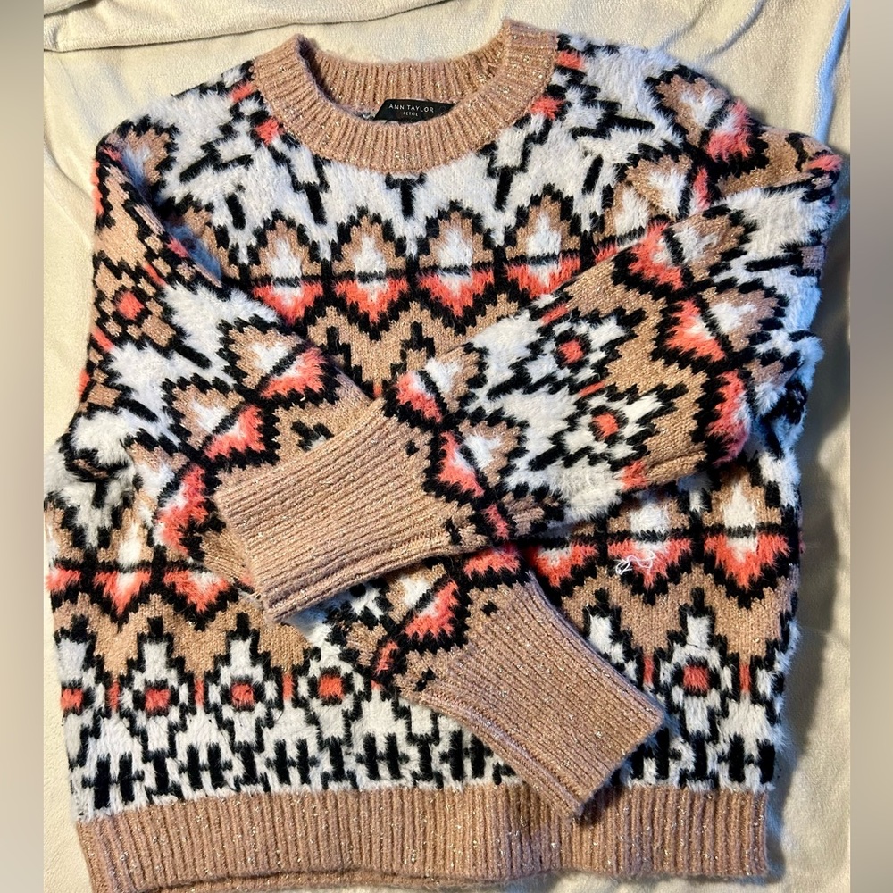 Ann Taylor petite large sweater. Sparkly, cozy, warm. Woman's